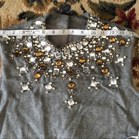 NWT Qinpei.er Embellished Midi Dress, Wool, S - Picture 2 of 6